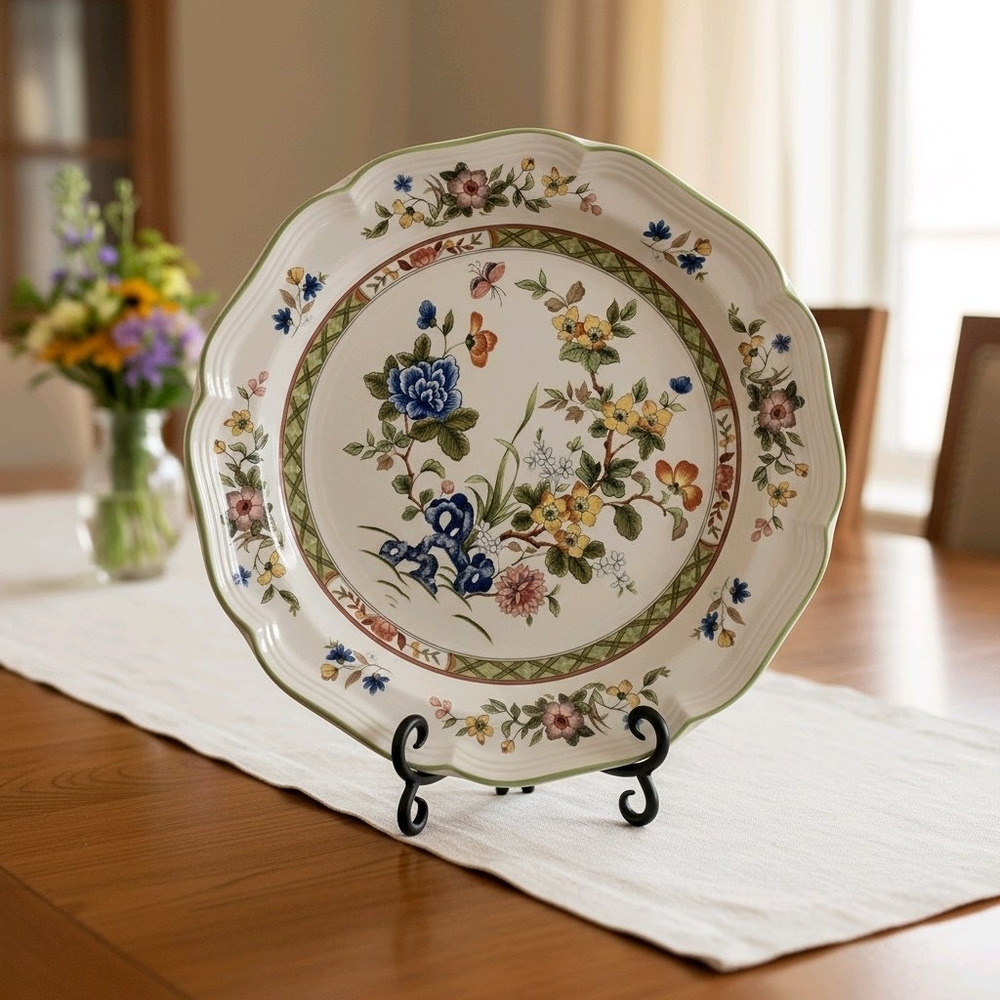 VINTAGE Mikasa Heritage Imari Bouquet Round Serving Platter F2006 Japan MINT EUC - Picture 6 of 6